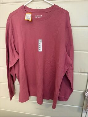 Carhartt women’s  Long Sleeve Crewneck Shirt - Mauve Pink 2c